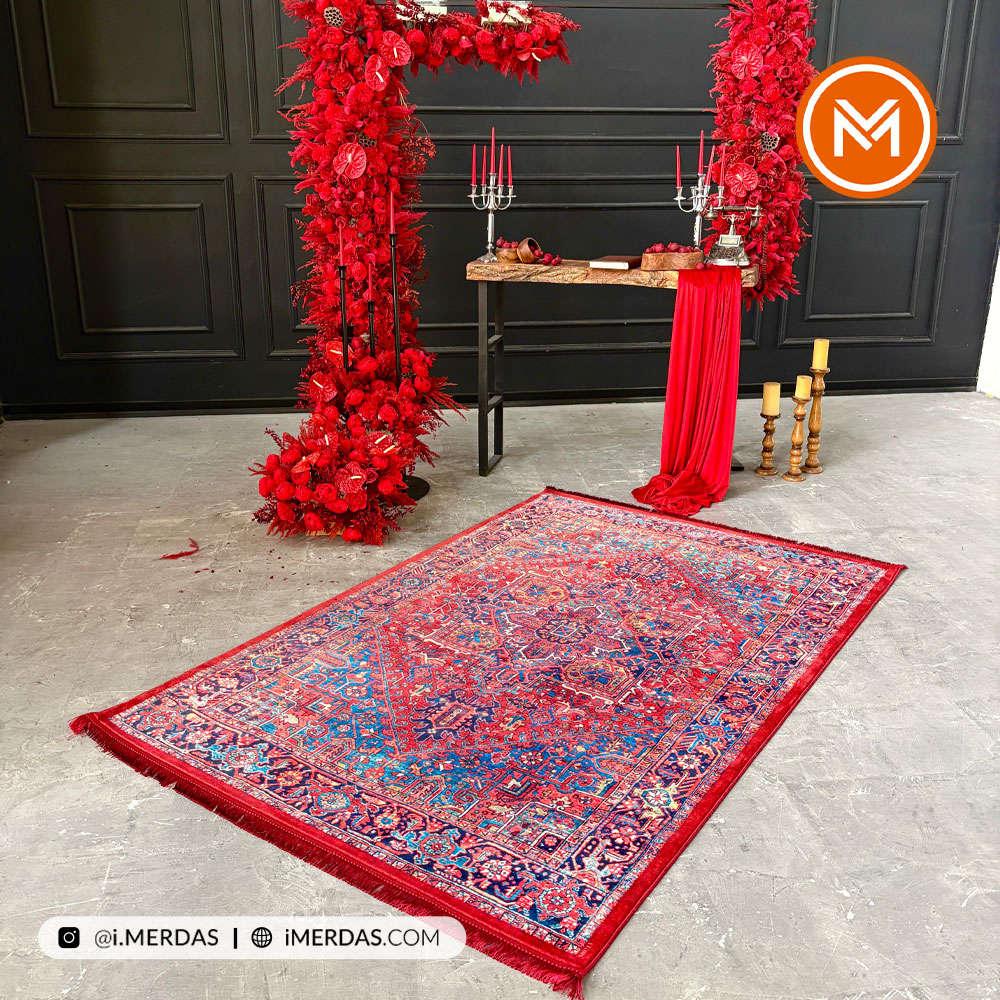 فرش کهنه نما کد N00213 زمینه تمام رنگ